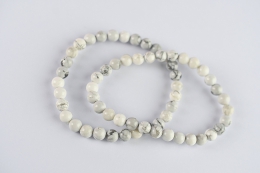 Magnesite bead bracelet 6 mm