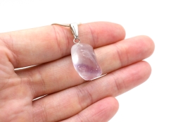 Amethyst tumbled stone pendant