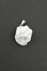 Magnesite raw stone pendant
