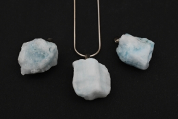 Calcit blau Rohstein Anh�nger