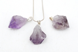 Amethyst Point Pendant Set of 3