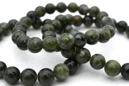 Serpentine (Canada Jade) bead bracelet 8 mm