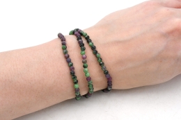 Rubin Zoisit facettiert Armband 4 mm