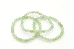 Prehnite light bead bracelet faceted 6 mm