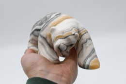 Aragonit mit Calcit B�r Gravur