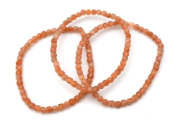 Sonnenstein W�rfel Armband facettiert 4 mm