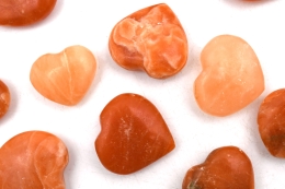Selenit orange Herz