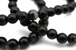 Sch�rl (schwarzer Turmalin) Kugel Armband 6 mm