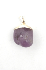Amethyst Trommelstein galvanisiert Anh�nger