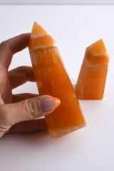 Orangen Calcit Spitzen