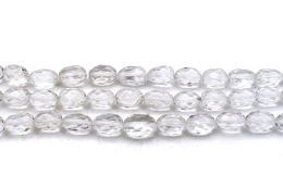 Bergkristall Trommelstein-Strang facettiert