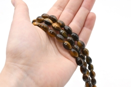 Tigerauge oval Strang