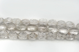Bergkristall Strang oval facettiert