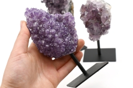 Amethyst on metal stand big