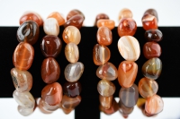 Carneol Trommelstein Armband