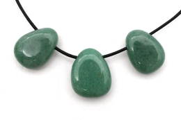 Aventurin Trommelsteine flach gebohrt 5-er Set