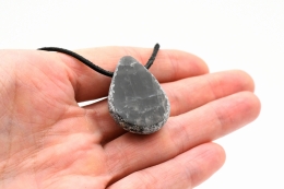 Mondstein schwarz Emu Eggs gebohrt (klein)