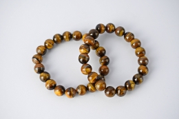 Tigerauge Kugel Armband 10 mm