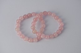 Rosenquarz Kugel Armband 10 mm