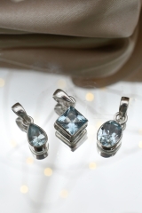 Topas blau facettiert Anh�nger