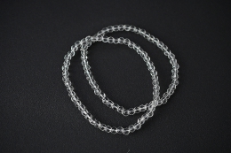 Bergkristall Kugel Armband facettiert 4 mm