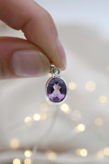 Amethyst faceted pendant