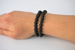 Lava Kugelarmband 8 mm