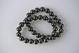 Schungit Kugel Armband 10 mm