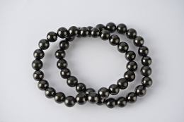 Schungit Kugel Armband 8 mm