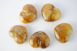 Bergkristall gelb (Golden Healer) Herz 40 - 60 mm