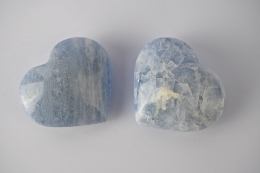 Calcit blau Herz 40 - 50 mm