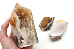 Achat Spitzen mit Drusen