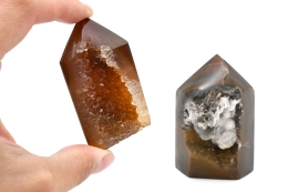 Achat Spitzen mit Drusen