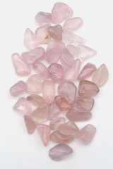 Rosenquarz Trommelsteine mit Stern