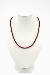 Garnet Button Necklace