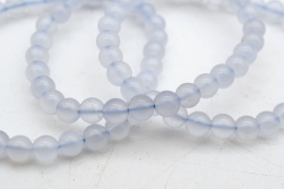 Chalcedony Bead Bracelets, 6 mm