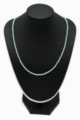 Aquamarin Kette facettiert 3 mm