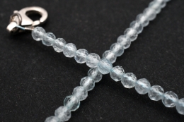 Aquamarin Kette facettiert 3 mm