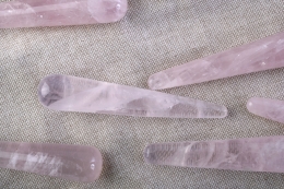 Rosenquarz Massagest�be 80 - 100 mm