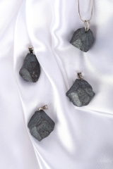Haematite raw stone pendant