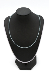 Aquamarin Kette facettiert 2 mm