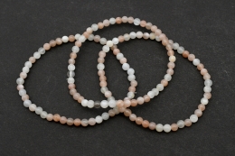 Mondstein multi Kugelarmband 4 mm