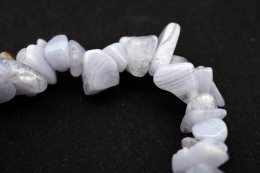 Chalcedon blau Splitterarmband 3-er Set