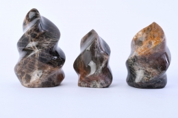 Mondstein schwarz Flame Shape