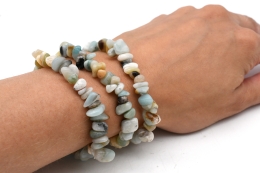 Amazonit Splitterarmband 5-er Set