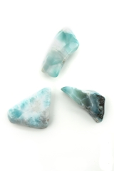 Larimar tumbled stone drilled big