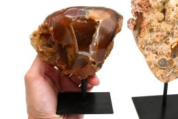 Achat mit Drusen auf Metallst�nder ab ca. 1,5 kg