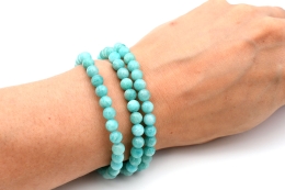 Amazonite bead bracelet 6 mm
