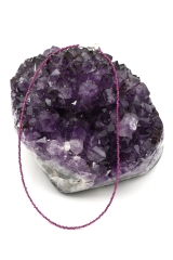 Ruby Necklace faceted 2 mm