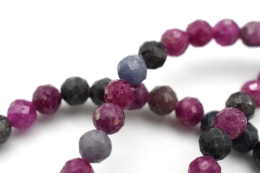 Rubin Saphir facettiert Armband 4 mm